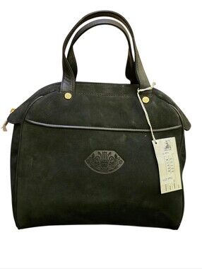 Texier Presents Louvier SUEDE Leather HANDBAG Embossed Logo With Straps